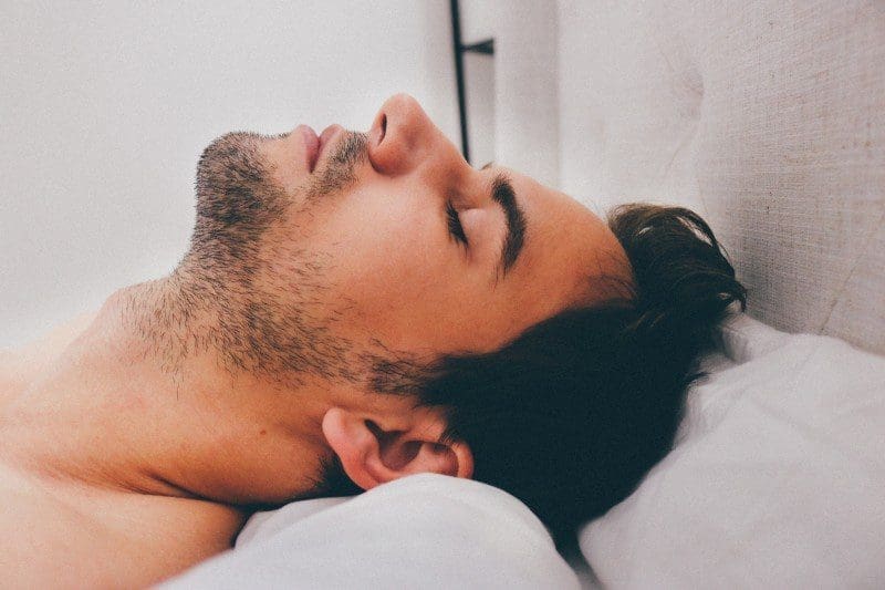 - man young male adult sleeping deep sleep